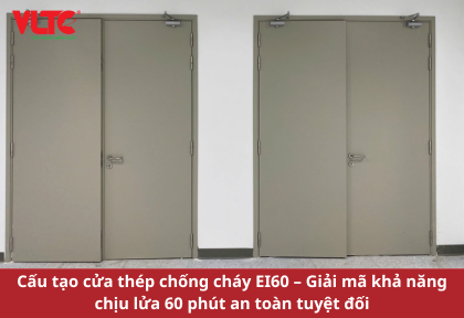 Cấu tạo cửa thép chống cháy EI60 – Giải mã khả năng chịu lửa 60 phút an toàn tuyệt đối