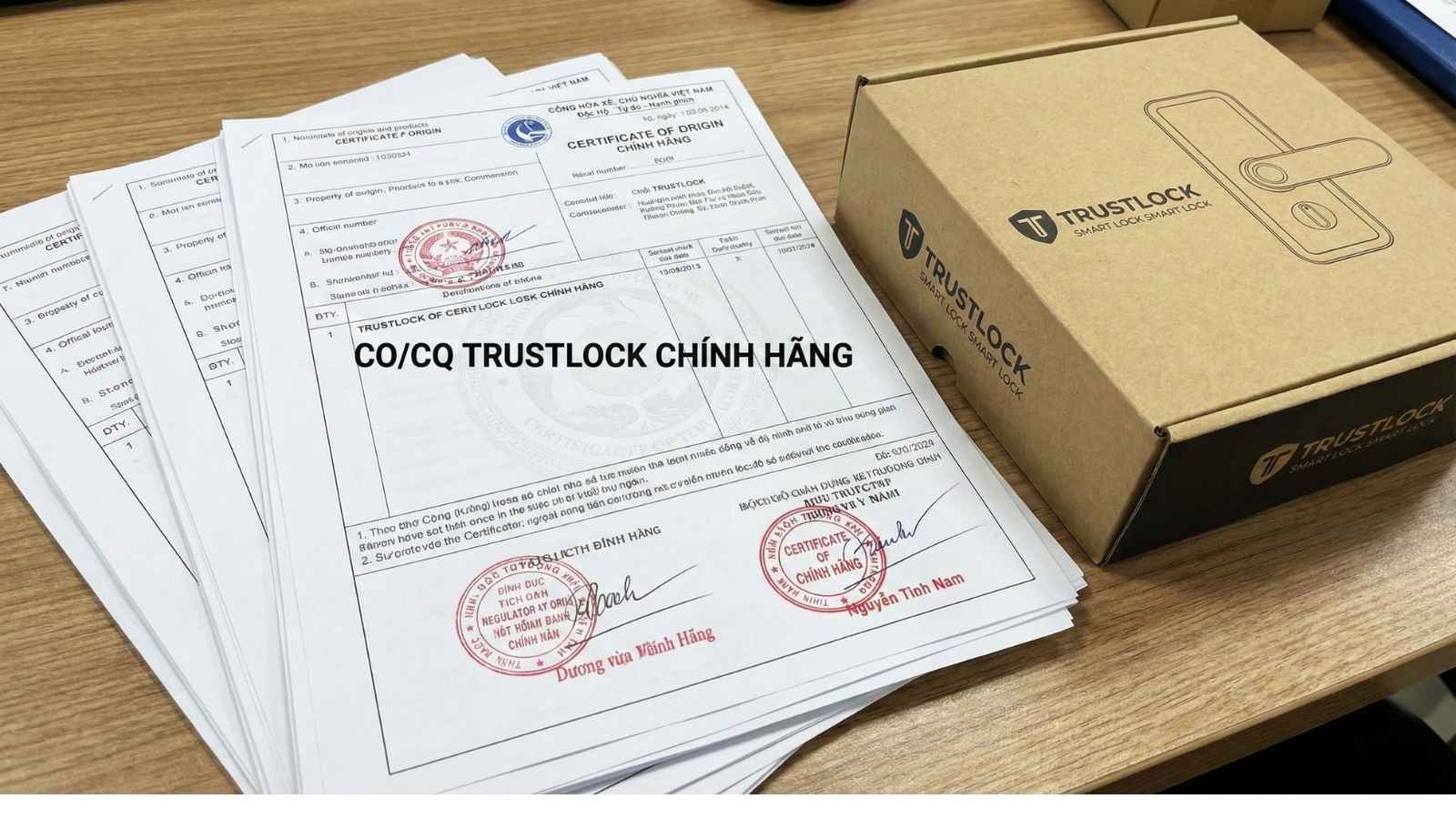 Chứng nhận CO CQ khóa Trustlock chính hãng