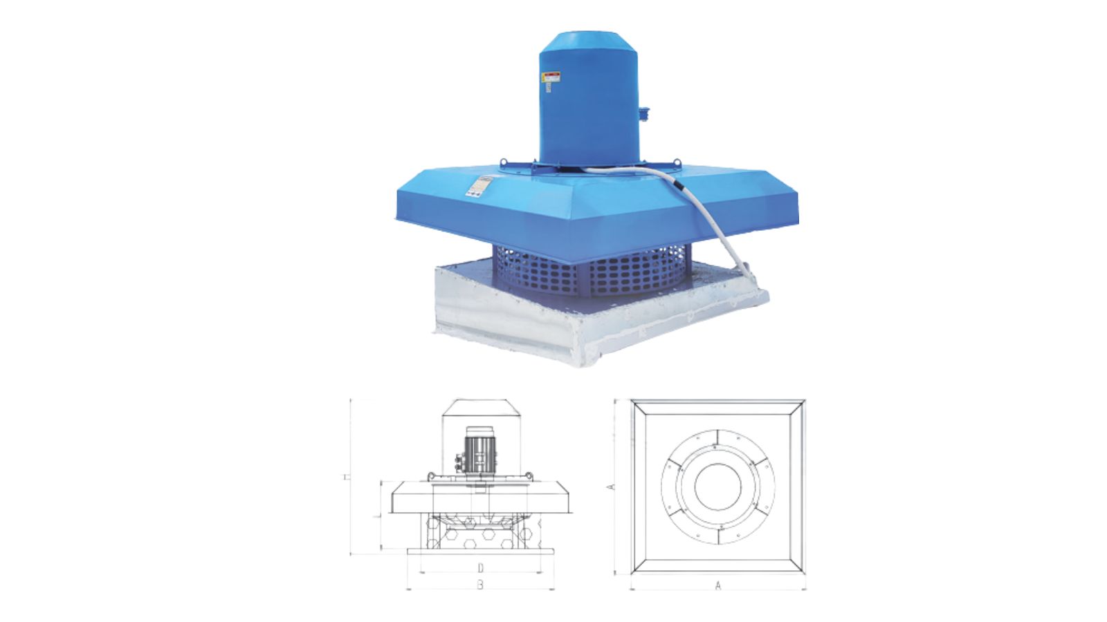 Dòng Quạt ly tâm gắn mái (Model VMC-RF)