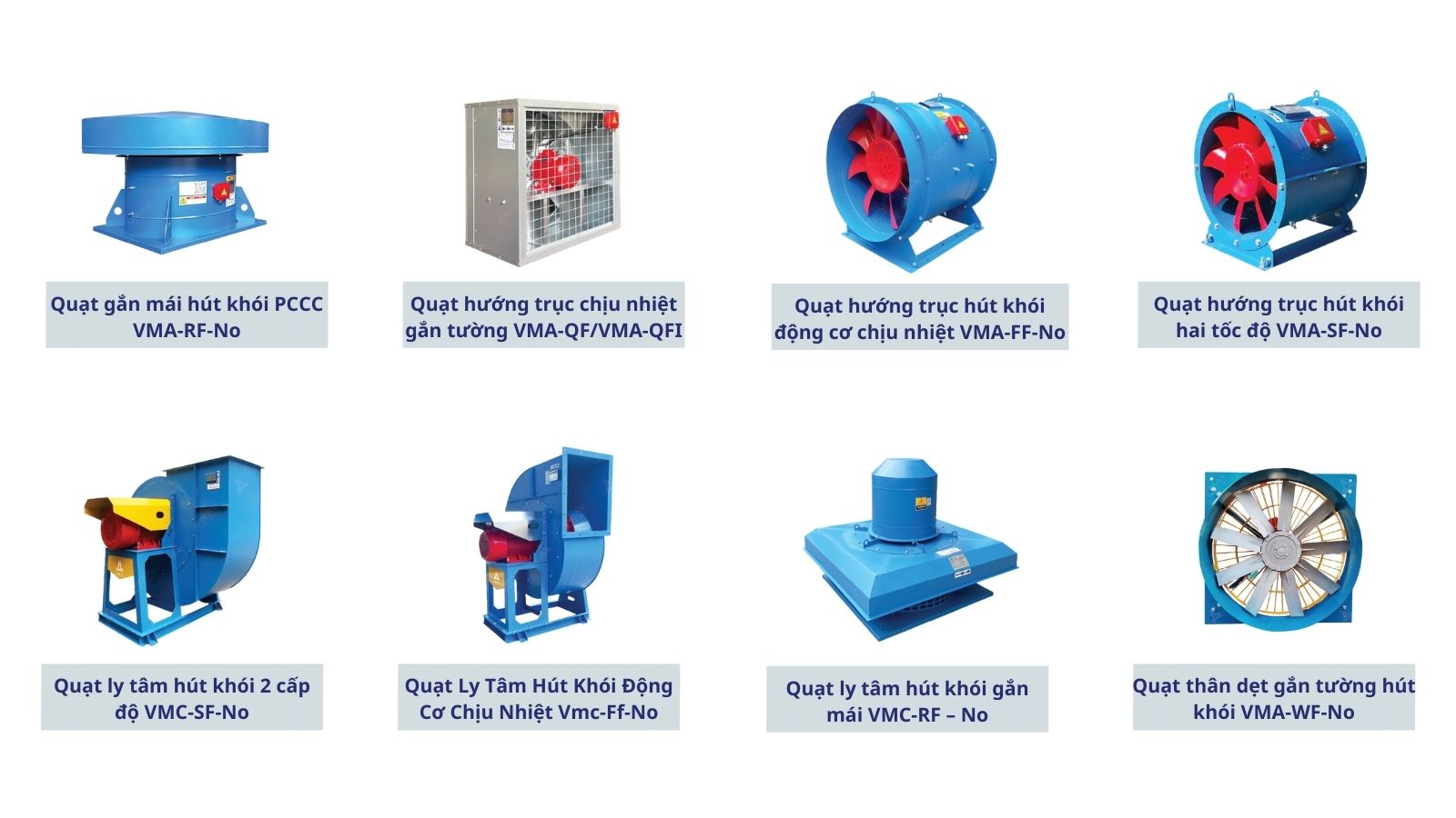 Các loại quạt hút khói PCCC