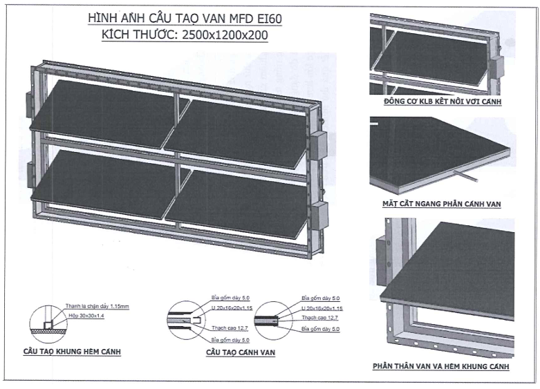 Cấu tạo van động cơ MFD EI60