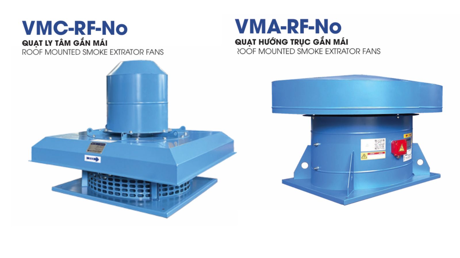 quạt gắn mái hút khói